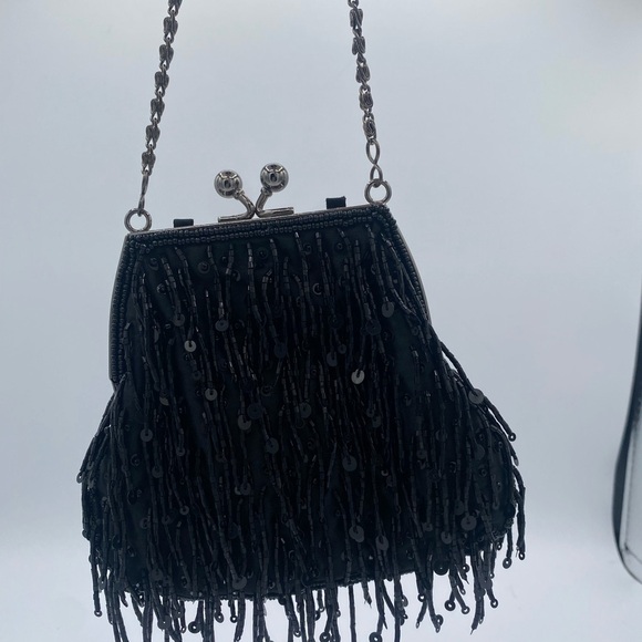 Valerie Stevens Black Beaded Clutch - Picture 4 of 10